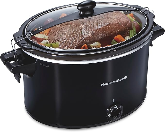 Hamilton Beach Digital Programmable Rice Cooker & Food Steamer, 14 Cups Cooked (7 Uncooked) & Slow Cooker, Extra Large 10 Quart, Stay or Go Portable With Lid Lock, Dishwasher Safe Crock