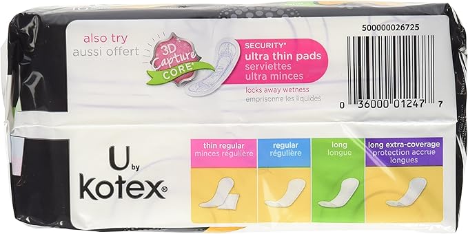 Kotex Natural Balance Absorbent Liners, Long, 16 Count(10 Pack)