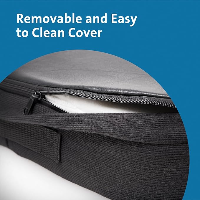 Kensington Seat Cushion for Office, Desk Chair Cushion, Car Seat Cushion, Pain Relief Memory Foam Seat Rest, Computer Chair Pad, Ergonomic Office Chair Cushion, Chair Pillow, Black K55805WW 410x470x72