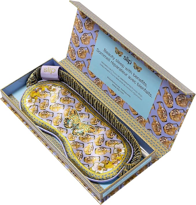 slip Pure Silk Sleep Mask - 100% Pure 22 Momme Mulberry Silk Eye Mask - Comfortable Sleeping Mask with Elastic Band + Pure Silk Filler and Internal Liner, Zodiac Collection: Aquarius
