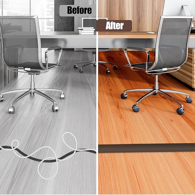 Floor Cord Cover Cable Cavity Self Adhesive Cord Hider Floor 10FT Floor Cable