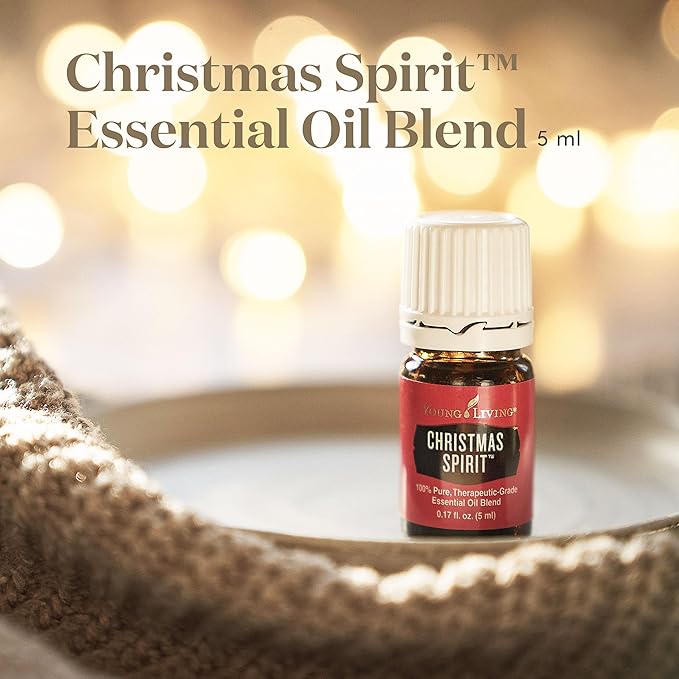 Young Living Christmas Spirit 5 ml - Festive Aroma for Holiday Delight - Orange, Cinnamon Bark, Spruce Blend - Uplifting Ambiance, Travel Essential Oil
