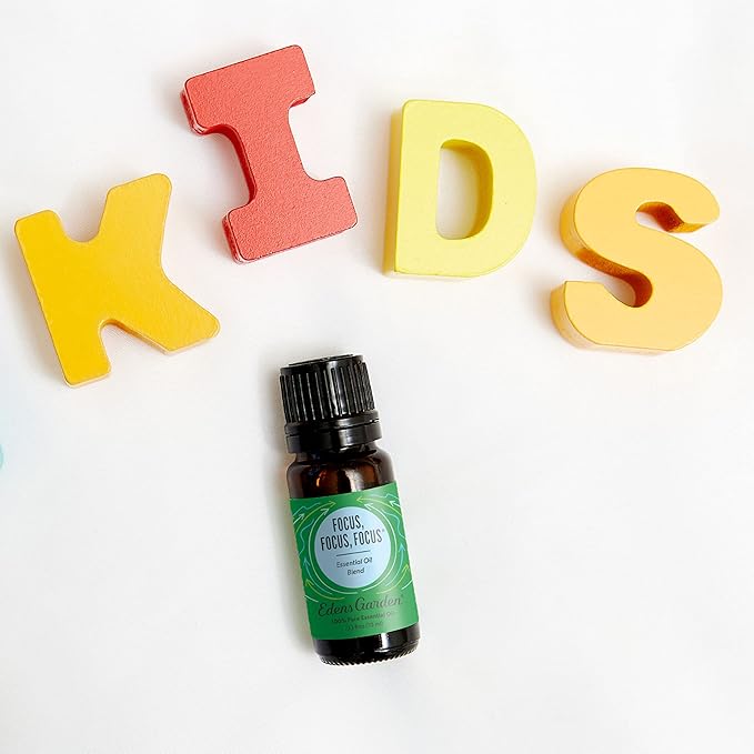 Edens Garden Focus, Focus, Focus Essential Oil Blend- 100% Pure Premium Grade, Undiluted, Natural, Therapeutic, Aromatherapy, The Best for Kid Safe, Humidifiers, Skin 30 ml (1 fl oz)