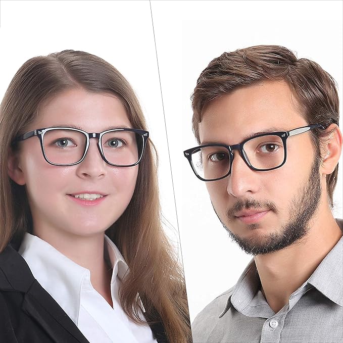 YEIN Bifocal Reading Glasses with Blue Light Blocking Lenses, Bifocal Reader for Women and Men, Vintage Square frame with Spring Hinge (+0.50/+2.25 magnification)
