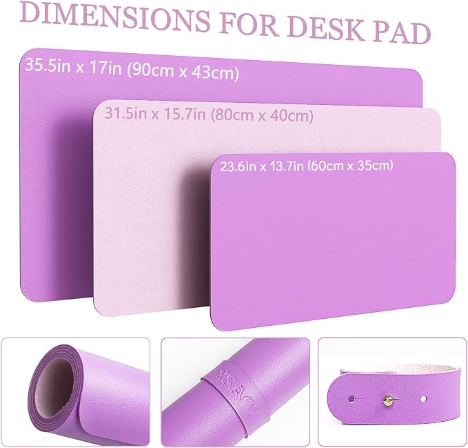 YSAGi Non-Slip Leather Desk Pad, Waterproof Laptop Computer Desk Keyboard Mat