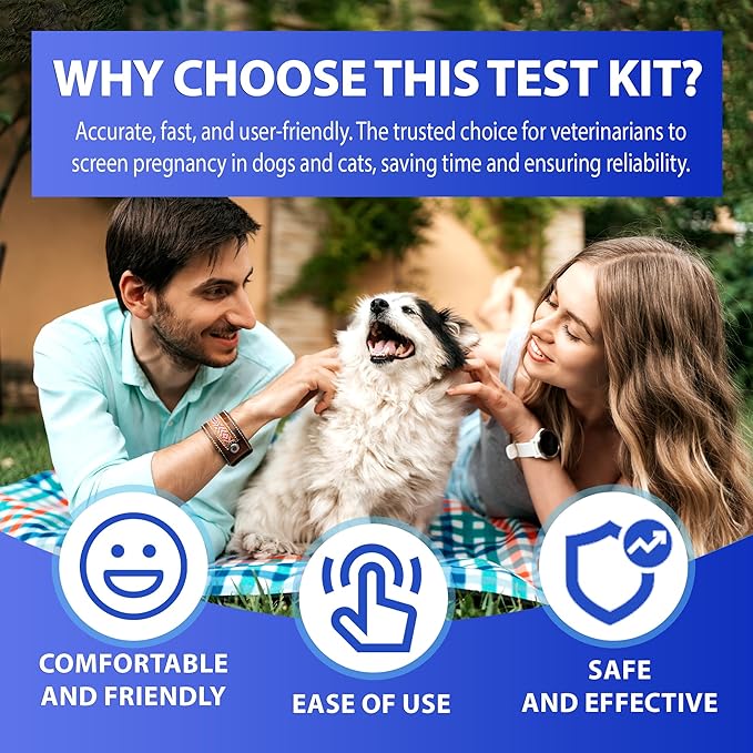 Dog Cat Pregnancy Test kit at Home – 2 Tests/Pack Canine & Feline Pregnancy Screening Kit Relaxin Test Kit