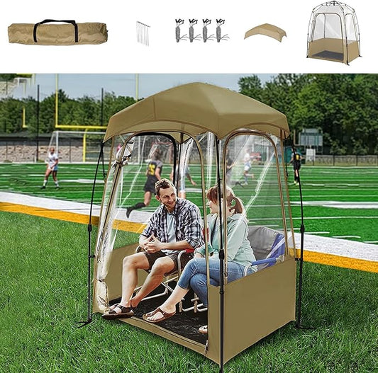 Pop Up Tent, Clear Outdoor Tents Sports Fishing, Rainproof and Windproof Beach Camping, Lightweight and Sturdy, Easy Set Up, UPF 50+ Portable Folding 39" x 64"