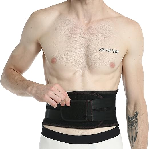 NeoTech Care Back Support Belt - Breathable & Adjustable Lower Back Brace - Double Pull Compression Straps (Black, Size S)
