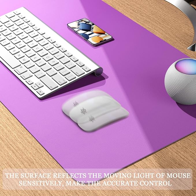 YSAGi Non-Slip Leather Desk Pad, Waterproof Laptop Computer Desk Keyboard Mat